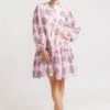 Stevie Dress In Pale Pink Mosaic