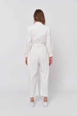 Aviator Jumpsuit In White Denim 9 Aviator Jumpsuit In White Denim -Deux Amies Shop alessandra jumpsuits aviator jumpsuit in white denim 30564096344118