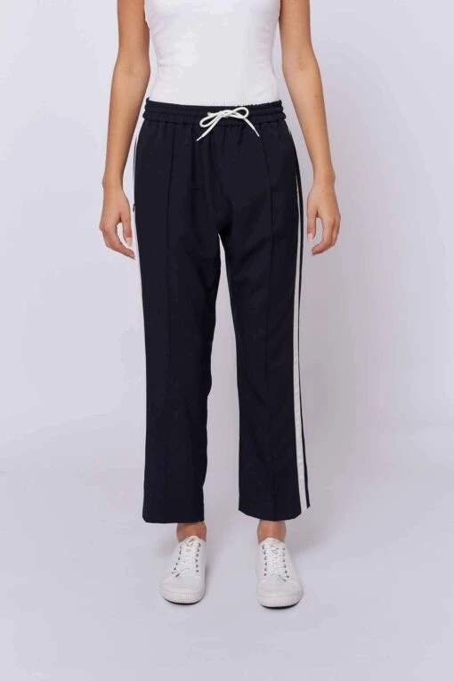 Black Tie Pant In Navy -Deux Amies Shop alessandra pants black tie pant in navy 30561093943350