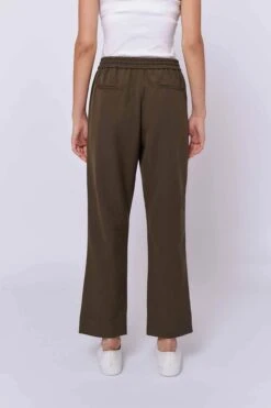 Black Tie Pant In Olive 5 Black Tie Pant In Olive -Deux Amies Shop alessandra pants black tie pant in olive 30561248477238