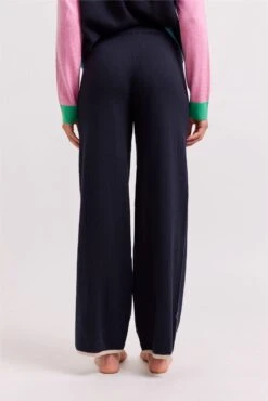 Eton Cotton Cashmere Pant In Navy/Vellum -Deux Amies Shop alessandra pants eton cotton cashmere pant in navy vellum 41322434068774