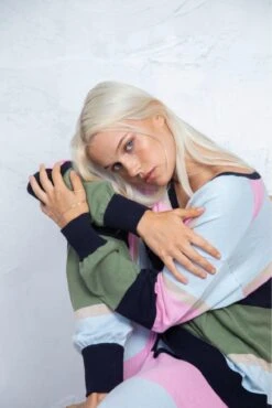 Parfait Cotton Cashmere Pant In Frost Blue -Deux Amies Shop alessandra pants parfait cotton cashmere pant in frost blue 41322423779622