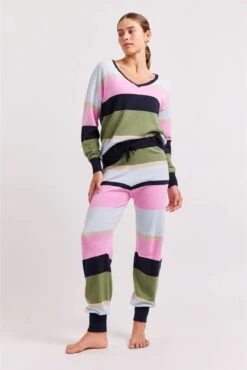 Parfait Cotton Cashmere Pant In Frost Blue -Deux Amies Shop alessandra pants parfait cotton cashmere pant in frost blue 41322424533286