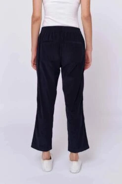 Tuxedo Pant In Navy Corduroy -Deux Amies Shop alessandra pants tuxedo pant in navy corduroy 30614750068790