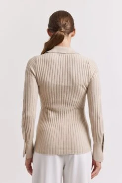 Celine Cotton Cashmere Top In Vellum -Deux Amies Shop alessandra shirts celine cotton cashmere top in vellum 41476382097702