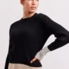 Eclair Cotton Cashmere Top In Black