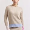 Eclair Cotton Cashmere Top In Vellum