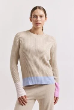 Eclair Cotton Cashmere Top In Vellum