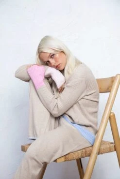 Eclair Cotton Cashmere Top In Vellum -Deux Amies Shop alessandra shirts eclair cotton cashmere top in vellum 41478151438630