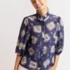 Lume Shirt In Navy Mosaic