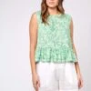 Mia Top In Basil Ditsy