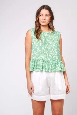Mia Top In Basil Ditsy