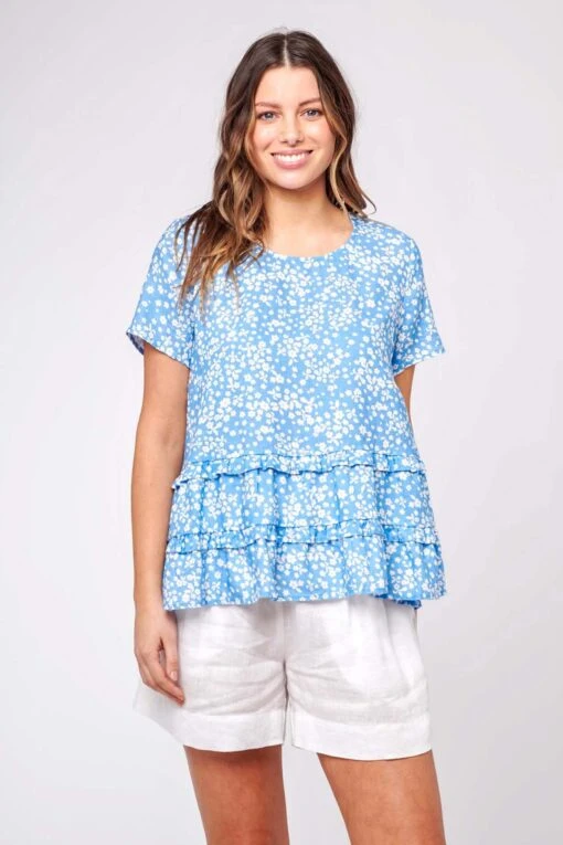 Toffee Top In Bluebell Ditsy 5 Toffee Top In Bluebell Ditsy -Deux Amies Shop alessandra shirts toffee top in bluebell ditsy 40090885914918