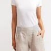 Midi Linen Shorts In String