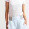 Shortie Linen Shorts In Ice Blue