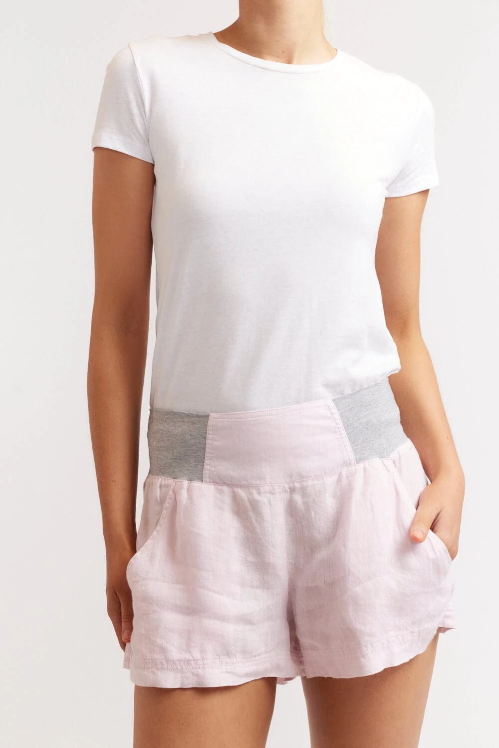 Shortie Linen Shorts In Sherbet 1 Shortie Linen Shorts In Sherbet