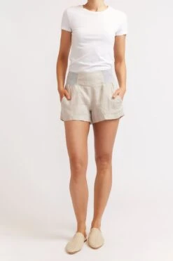 Shortie Linen Shorts In String 6 Shortie Linen Shorts In String -Deux Amies Shop alessandra shorts shortie linen shorts in string 39872938017062