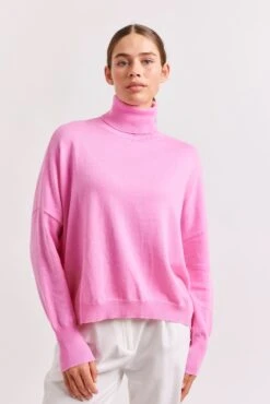 A Polo Bay Cotton Cashmere Sweater In Lipstick 10 A Polo Bay Cotton Cashmere Sweater In Lipstick -Deux Amies Shop alessandra sweater a polo bay cotton cashmere sweater in lipstick 41311976915238
