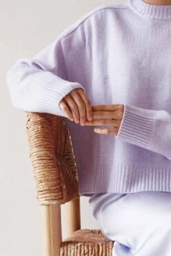 Blair Cashmere Sweater In Lavender 15 Blair Cashmere Sweater In Lavender -Deux Amies Shop alessandra sweater blair cashmere sweater in lavender 41255614578982