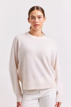 Blair Cashmere Sweater In White