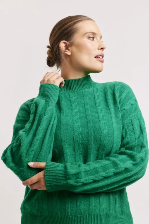 Colbie Cashmere Sweater In Jade -Deux Amies Shop alessandra sweater colbie cashmere sweater in jade 41227777409318