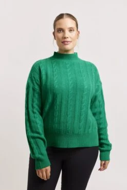 Colbie Cashmere Sweater In Jade -Deux Amies Shop alessandra sweater colbie cashmere sweater in jade 41227779375398
