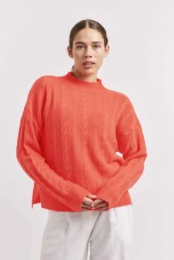Colbie Cashmere Sweater In Jelly Baby -Deux Amies Shop alessandra sweater colbie cashmere sweater in jelly baby 41310707384614