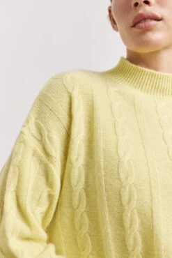 Colbie Cashmere Sweater In Lemon -Deux Amies Shop alessandra sweater colbie cashmere sweater in lemon 41227663507750