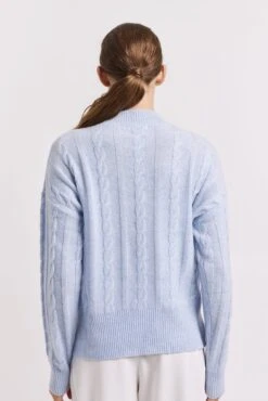 Colbie Cashmere Sweater In Water 7 Colbie Cashmere Sweater In Water -Deux Amies Shop alessandra sweater colbie cashmere sweater in water 41227736842534