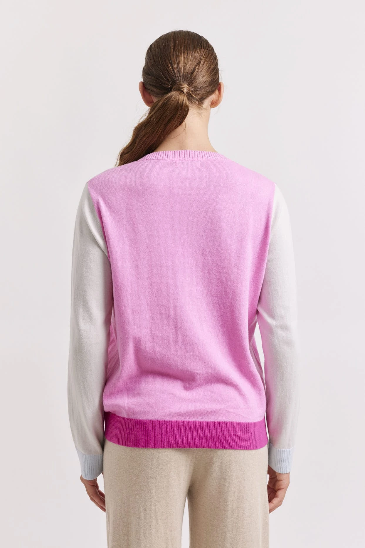 Eton Cotton Cashmere Sweater In Lipstick 5 Eton Cotton Cashmere Sweater In Lipstick - Image 5