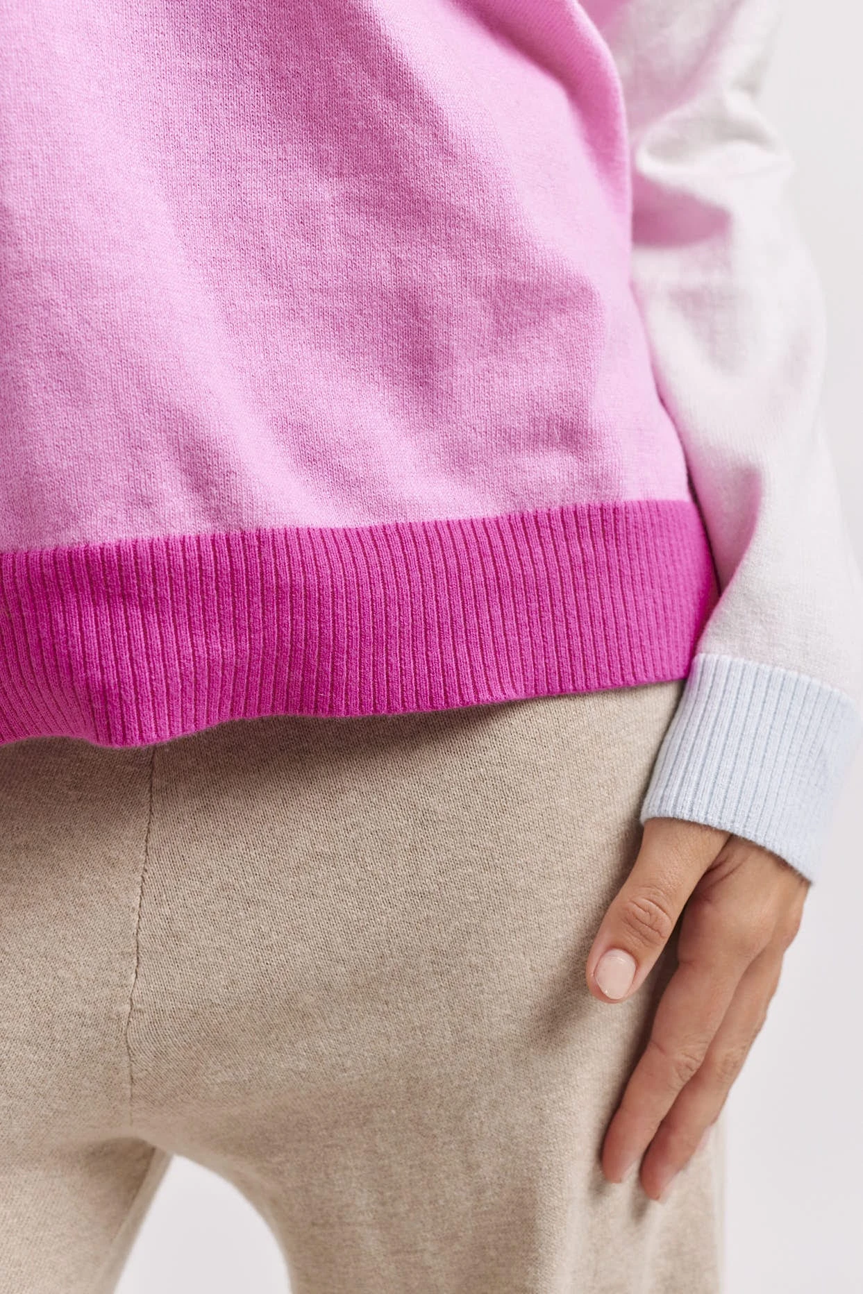 Eton Cotton Cashmere Sweater In Lipstick 4 Eton Cotton Cashmere Sweater In Lipstick - Image 4