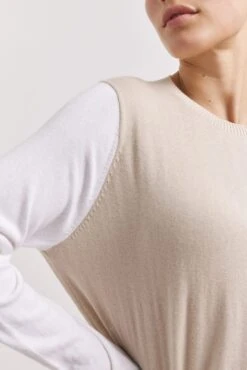 Eton Cotton Cashmere Sweater In Vellum -Deux Amies Shop alessandra sweater eton cotton cashmere sweater in vellum 41322428465446