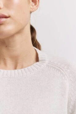 Fifi Crew Cashmere Sweater In Chiffon -Deux Amies Shop alessandra sweater fifi crew cashmere sweater in chiffon 41227889508646