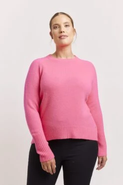 Fifi Crew Cashmere Sweater In Electric Pink 7 Fifi Crew Cashmere Sweater In Electric Pink -Deux Amies Shop alessandra sweater fifi crew cashmere sweater in electric pink 41227899207974