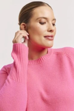 Fifi Crew Cashmere Sweater In Electric Pink 8 Fifi Crew Cashmere Sweater In Electric Pink -Deux Amies Shop alessandra sweater fifi crew cashmere sweater in electric pink 41227920933158