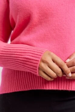 Fifi Crew Cashmere Sweater In Electric Pink 9 Fifi Crew Cashmere Sweater In Electric Pink -Deux Amies Shop alessandra sweater fifi crew cashmere sweater in electric pink 41227921457446