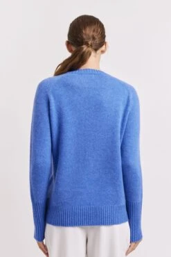 Fifi Crew Cashmere Sweater In Lagoon -Deux Amies Shop alessandra sweater fifi crew cashmere sweater in lagoon 41227932238118