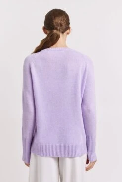 Fifi Crew Cashmere Sweater In Lavender 7 Fifi Crew Cashmere Sweater In Lavender -Deux Amies Shop alessandra sweater fifi crew cashmere sweater in lavender 41227936334118