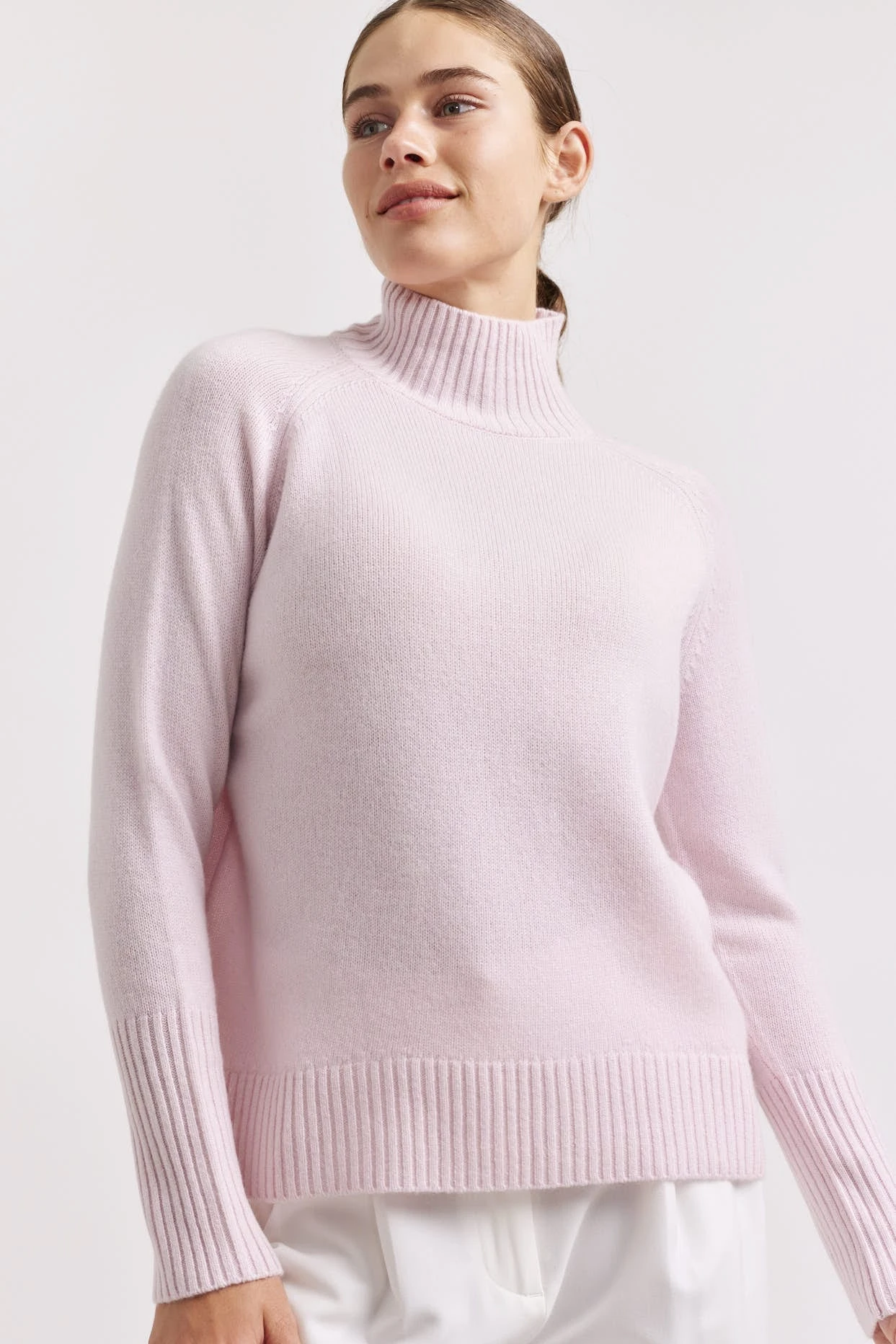 Fifi Polo Cashmere Sweater In Ballet 1 Fifi Polo Cashmere Sweater In Ballet