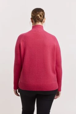 Fifi Polo Cashmere Sweater In Crimson -Deux Amies Shop alessandra sweater fifi polo cashmere sweater in crimson 41227297915174