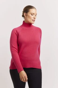 Fifi Polo Cashmere Sweater In Crimson