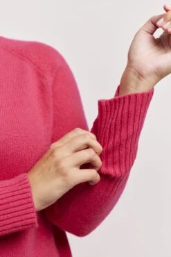 Fifi Polo Cashmere Sweater In Crimson -Deux Amies Shop alessandra sweater fifi polo cashmere sweater in crimson 41227301519654