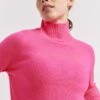 Fifi Polo Cashmere Sweater In Electric Pink