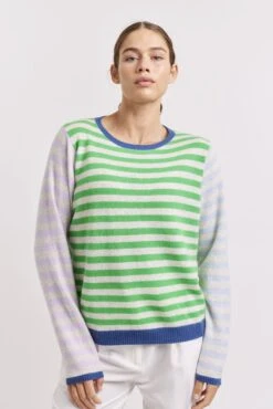 Henley Cashmere Sweater In Lime Green -Deux Amies Shop alessandra sweater henley cashmere sweater in lime green 41227971068198
