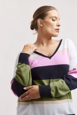 Parfait V-Neck Cotton Cashmere Sweater In Frost Blue -Deux Amies Shop alessandra sweater parfait v neck cotton cashmere sweater in frost blue 41312875741478