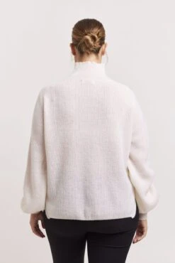 Pepper Cashmere Sweater In White -Deux Amies Shop alessandra sweater pepper cashmere sweater in white 41228035031334